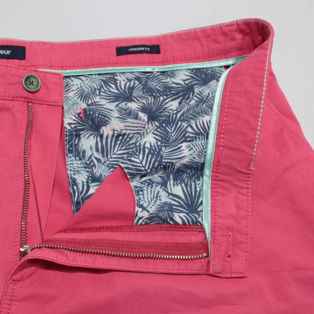Gardeur NWT Bermuda / Casual Shorts Size 44 US Modern Fit in Pink 100% Cotton